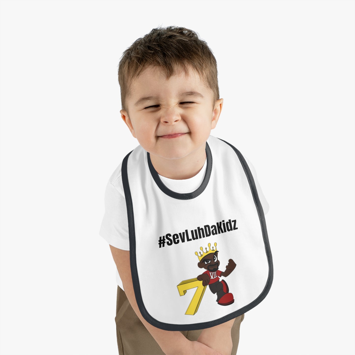 Baby Contrast Trim Jersey Bib