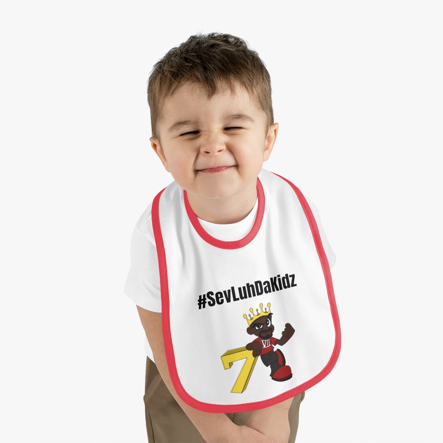 Baby Contrast Trim Jersey Bib