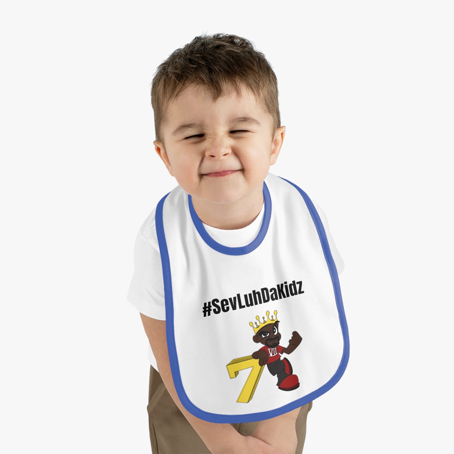 Baby Contrast Trim Jersey Bib