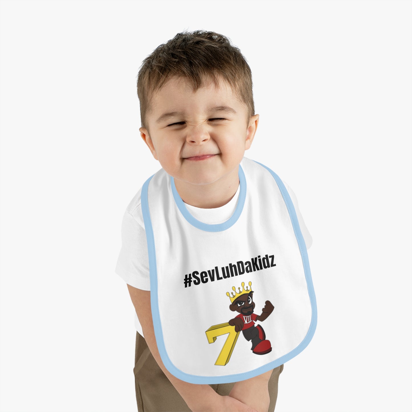 Baby Contrast Trim Jersey Bib